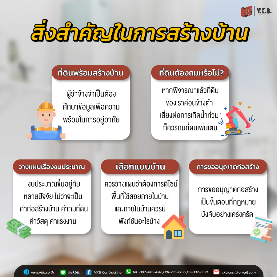 สิ่งสำคัญในการสร้างบ้าน
